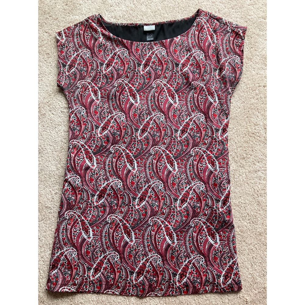 H&M Red Paisley Shift Dress
